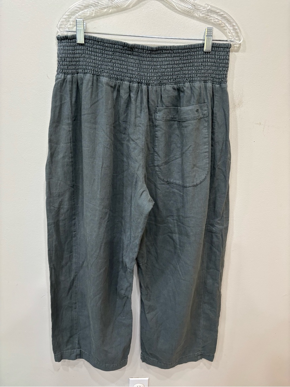 Pilcro The Reese Smocked Barrel Linen Blend Pants Women’s Size Medium - Picture 8 of 11